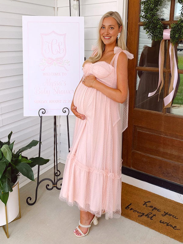 Chicnmom vestidos de noche largos elegantes rosa claro volante vestidos largos tul