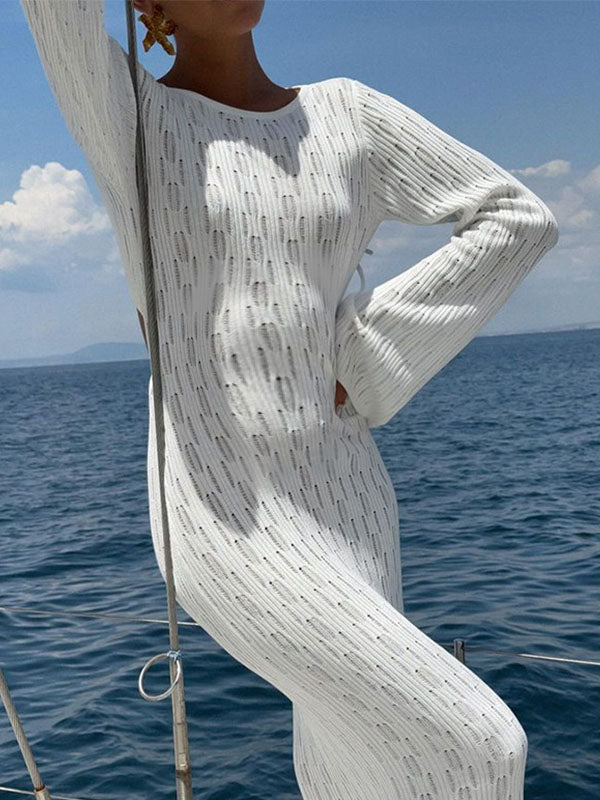 Chicnmom Génerodepunto Espalda Descubierta Lazada Vacaciones vestidos para fotos de maternidad