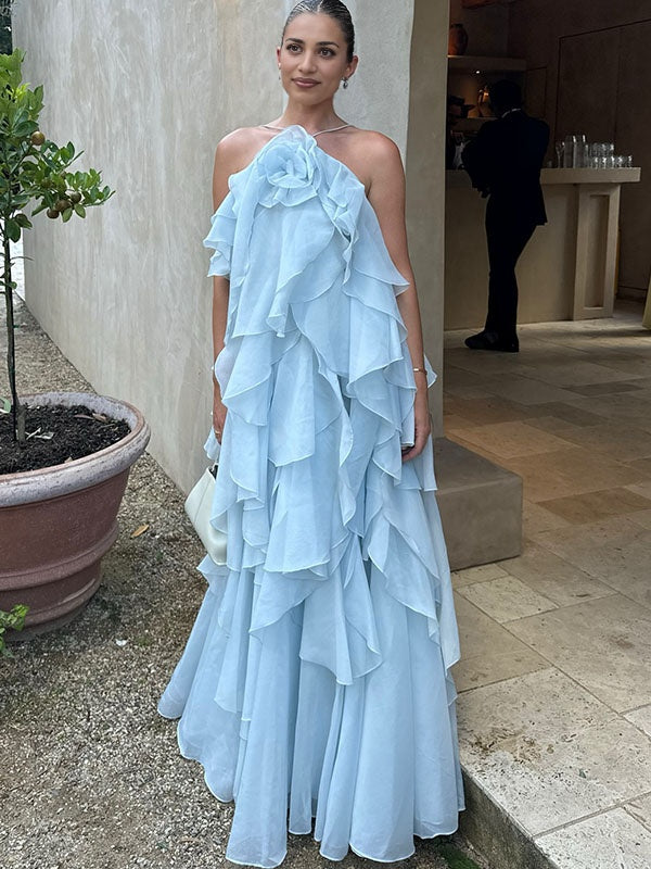 Chicnmom Tul flores 3D Volantes Fiesta vestidos para embarazadas