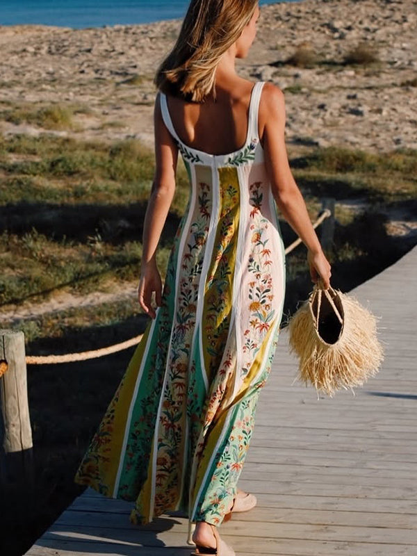 Chicnmom Vestidos largo Premamá Estampado Plisado Multicolor