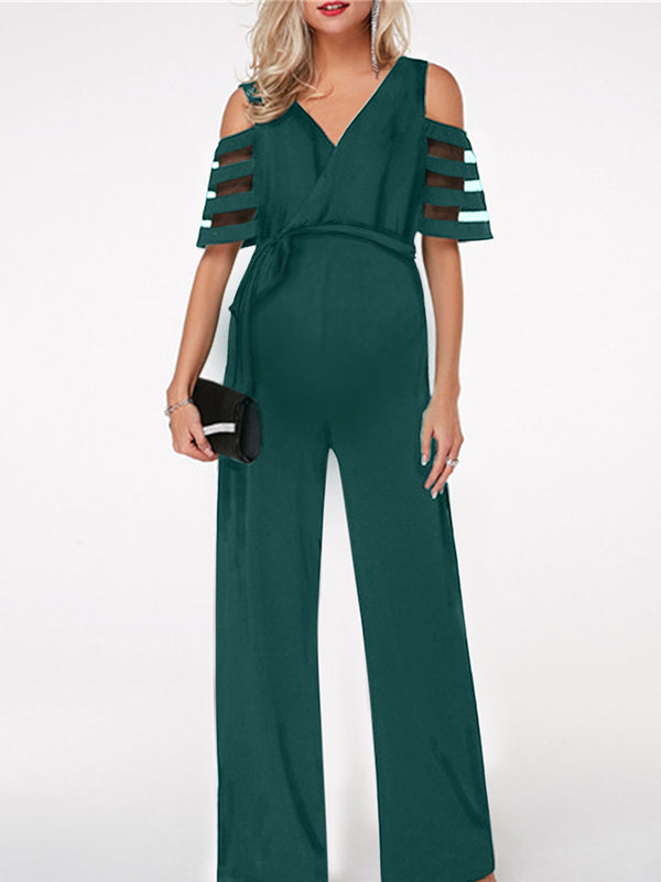 Chicnmom Monos con cinturón para embarazadas-Vert armée