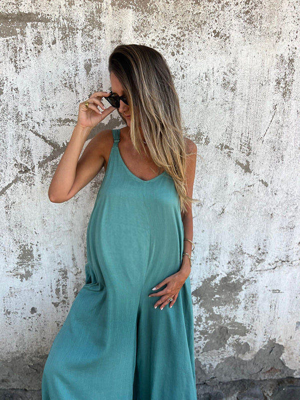 Chicnmom Leggings y pantalones premamá Espalda Descubierta Verde