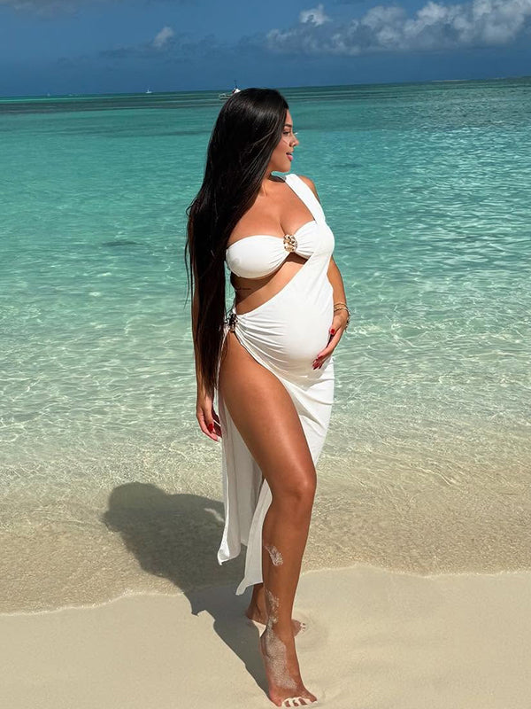 Chicnmom Conjunto de Bikini de Tres Piezas Chic para Maternidad Luna de Miel