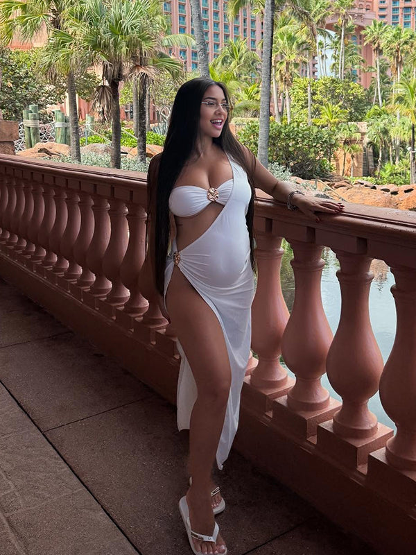 Chicnmom Conjunto de Bikini de Tres Piezas Chic para Maternidad Luna de Miel