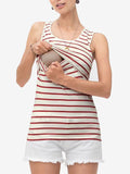 Chicnmom top de lactancia a rayas casual y moderno para verano