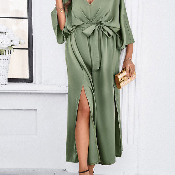 Chicnmom vestido fiesta premama espalda descubierta abertura vestido vaporoso largo