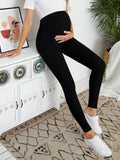 Chicnmom casual diario liso ajustados mujer embarazada leggings de talle alto