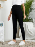 Chicnmom casual diario liso ajustados mujer embarazada leggings de talle alto