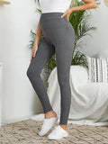 Chicnmom casual diario liso ajustados mujer embarazada leggings de talle alto