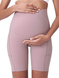 Chicnmom casual diario rayas bolsillos ajustados mujer embarazada leggings de talle alto mini