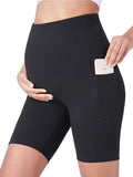 Chicnmom casual diario rayas bolsillos ajustados mujer embarazada leggings de talle alto mini