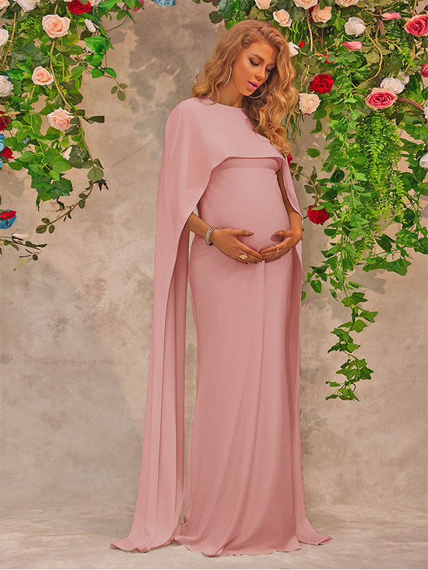 Chicnmom Entallado Liso Doble capa Elegante vestidos para embarazadas