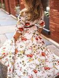 Chicnmom vestido largo bohemio de maternidad con estampado floral