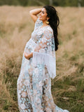 Chicnmom vestido de maternidad con flores flecos y estilo bohemio para sesiones de fotos