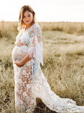 Chicnmom vestido de maternidad con flores flecos y estilo bohemio para sesiones de fotos