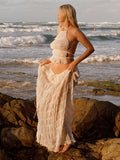 Chicnmom beige verano playa vestidos boho elegantes vestidos para fotos de maternidad