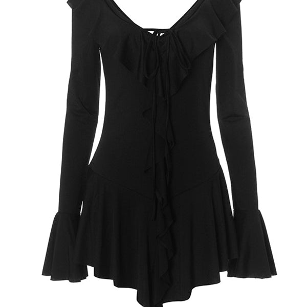 Chicnmom Vestido Corto Sesión De Fotos Premama Con Volantes Y Espalda Al Descubierto Para Embarazadas Fiesta