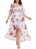 Chicnmom vestidos premamá talla grande vestido de verano con tirantes estampados