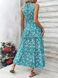 Chicnmom azul floreado vestidos boho elegantes