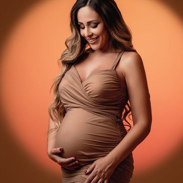 Chicnmom Cuello en V De tirantes Sin Mangas  Fotografía vestidos para embarazadas