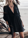 Chicnmom vestido camisero bohemio casual de verano para embarazadas