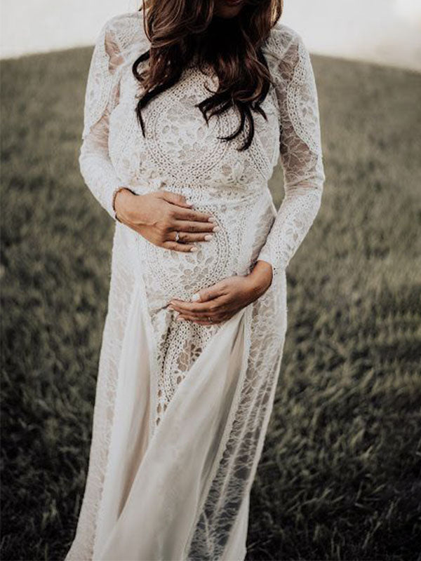 Chicnmom Vestidos De Embarazada Para Invitada Boda Premama En Color Blanco Con Espalda Descubierta Elegante Vestido De Novia